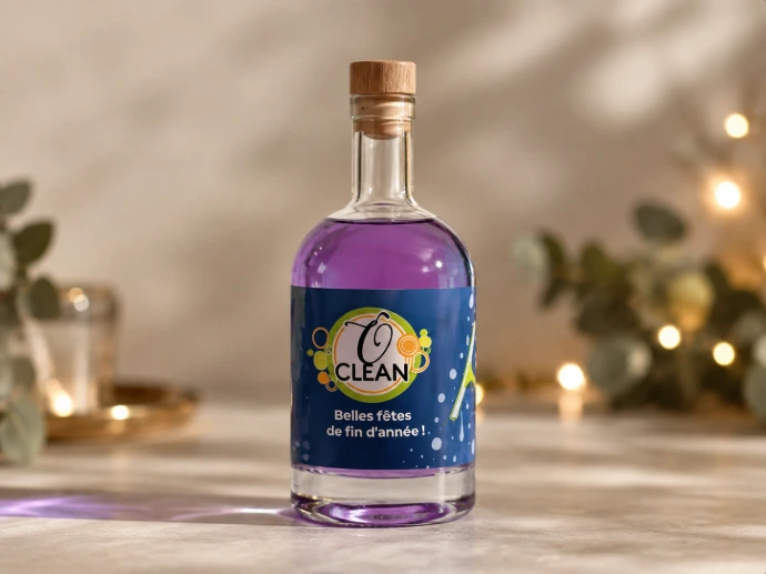 Gin violette personnalisé O Clean pour les cadeaux de fin d’année