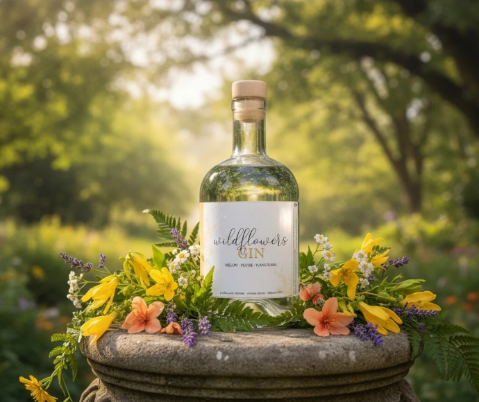 gin personnalisé fleuriste