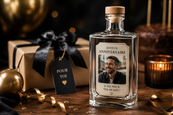 bouteille personnalisée anniversaire