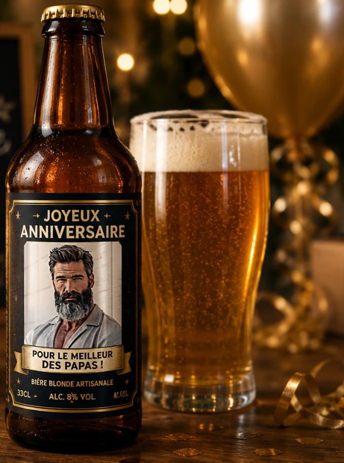 bouteille bière personnalisée anniversaire