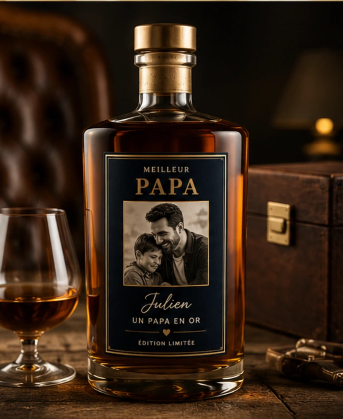 Cognac personnalisé cadeau fête des pères