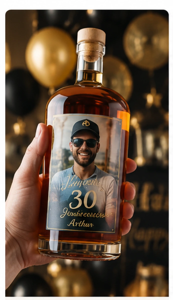 Bouteille personnalisée anniversire