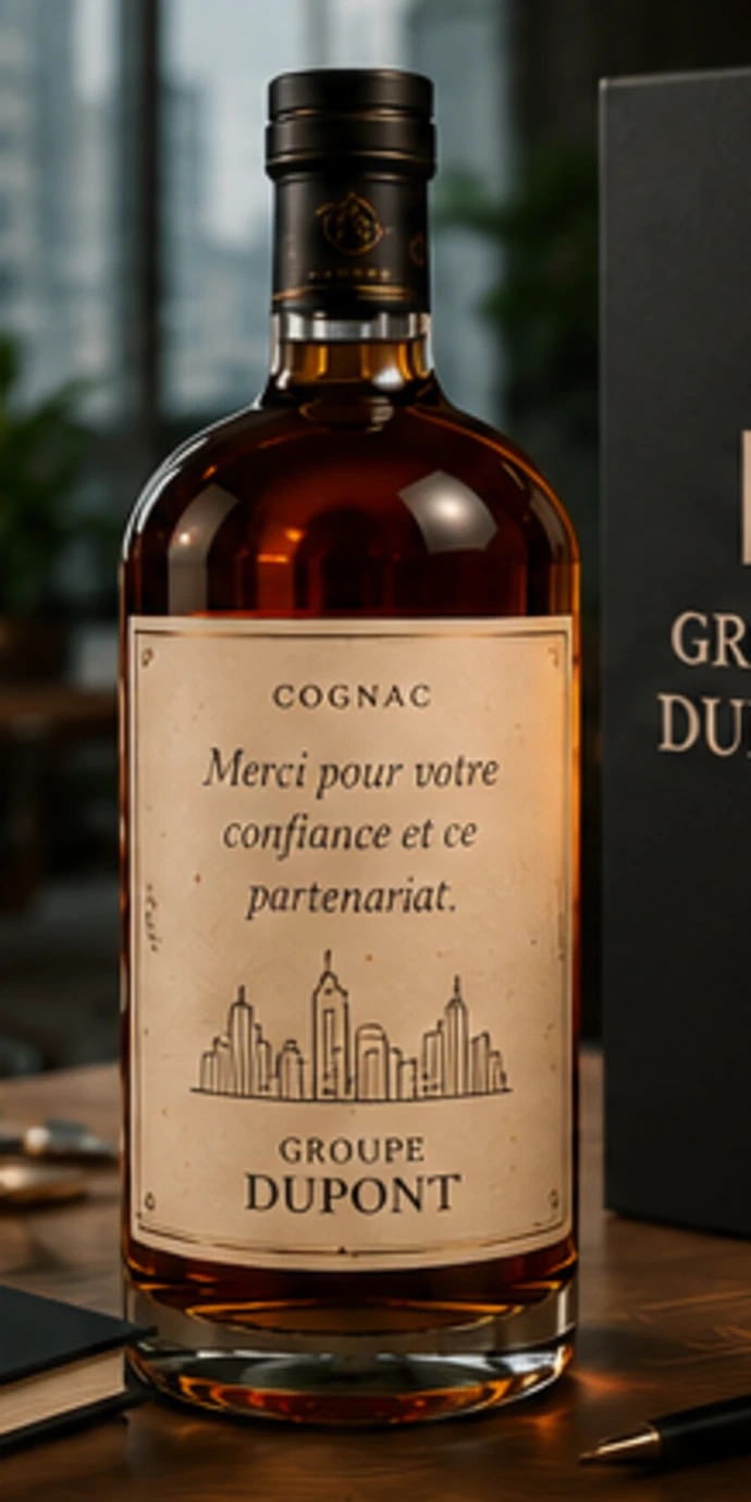 Cognac personnalisé cadeau entreprise