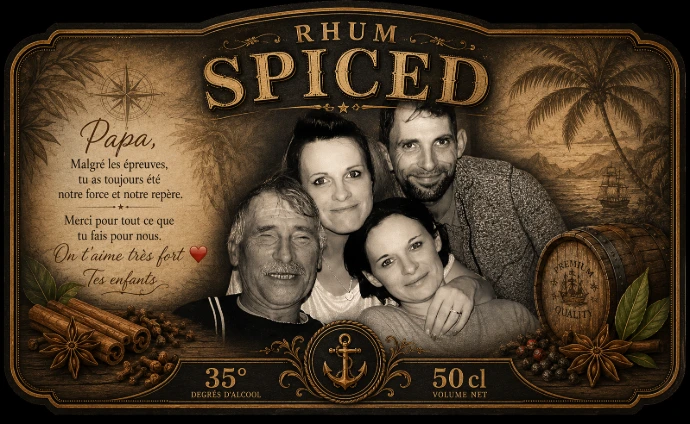Rhum personnalisé anniversaire entre amis