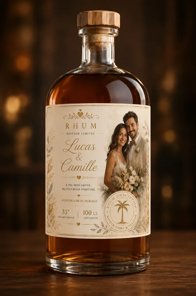 Bouteille rhum anniversaire de mariage.webp