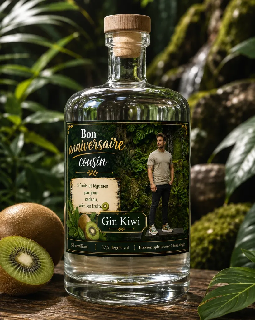 Gin etiquette personnalisée joyeux anniversaire.webp