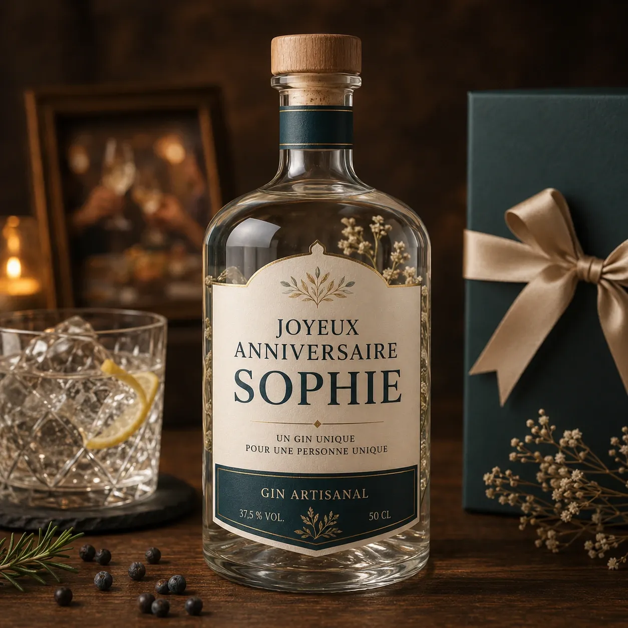 Gin distillé personnalisé 37.5%