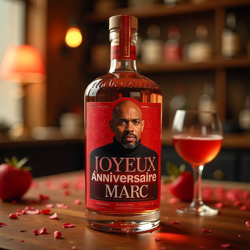 Vodka personnalisée 37.5% (Fraise, 5cl)